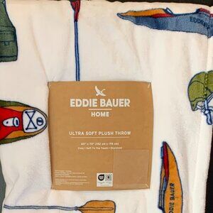 Eddie Bauer Plush Throw Sports 60x70 Sport